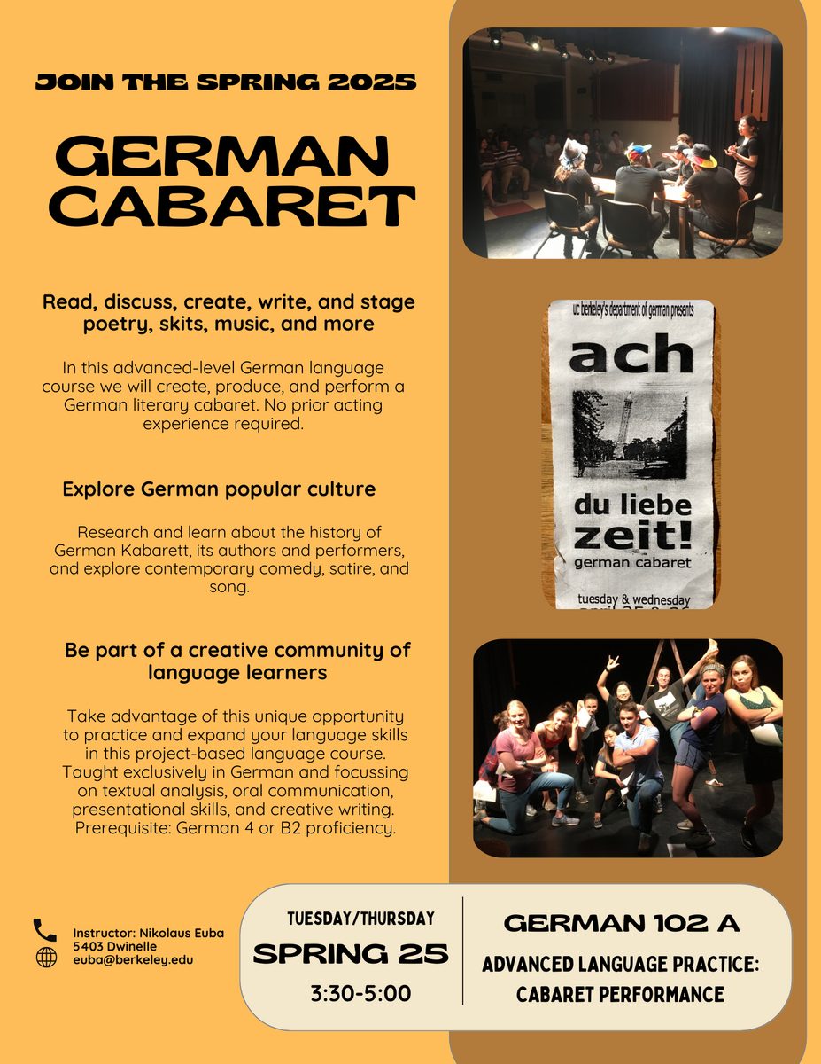 German Cabaret course ad