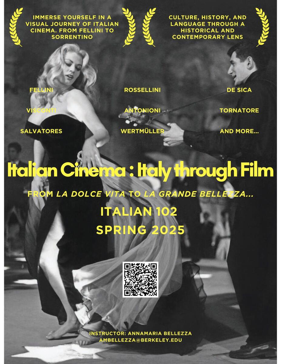 Italian cinema course poster